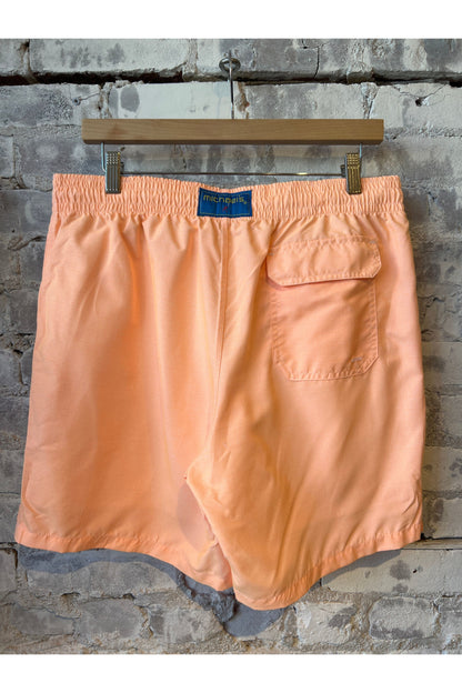 Cyclist Liner Swim Trunks - Orange Solid Linen - DUNE + SALT