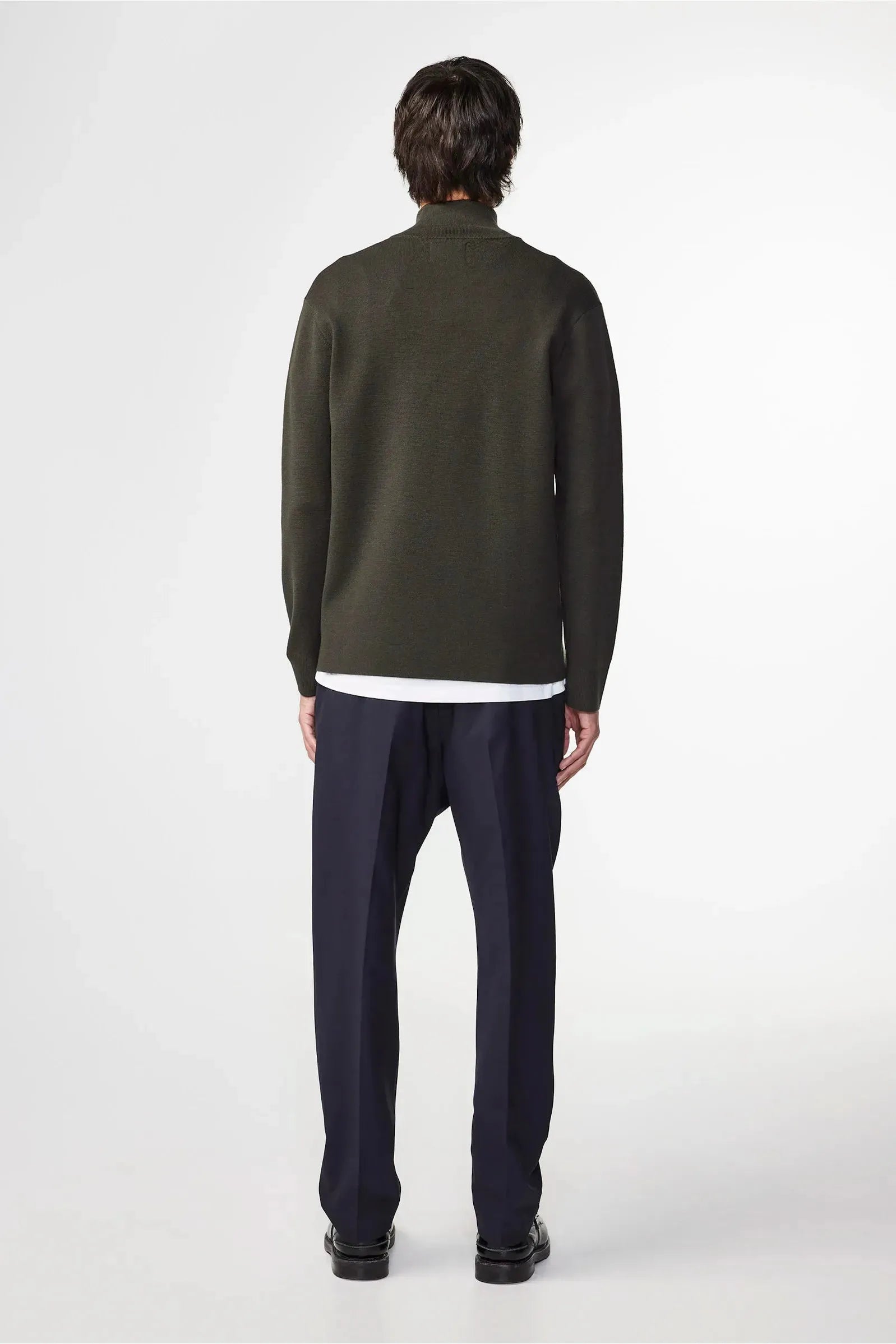 Harald Wool Blend Sweater - Dark Army - DUNE + SALT