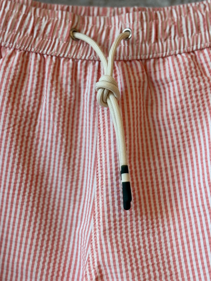 Seersucker Woven Swimshort - Coral