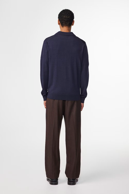 Sergio Zip Mock - Navy Multi - DUNE + SALT