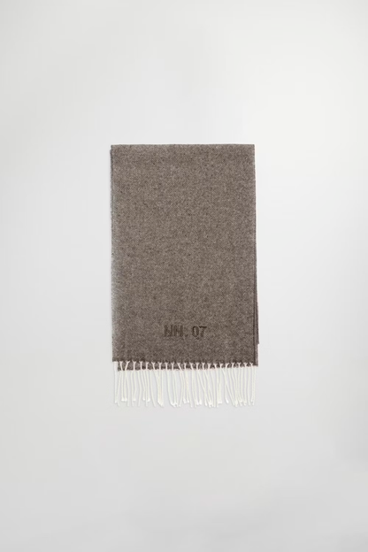 Scarf Two Wool Blend Scarf - Brown Multi - DUNE + SALT