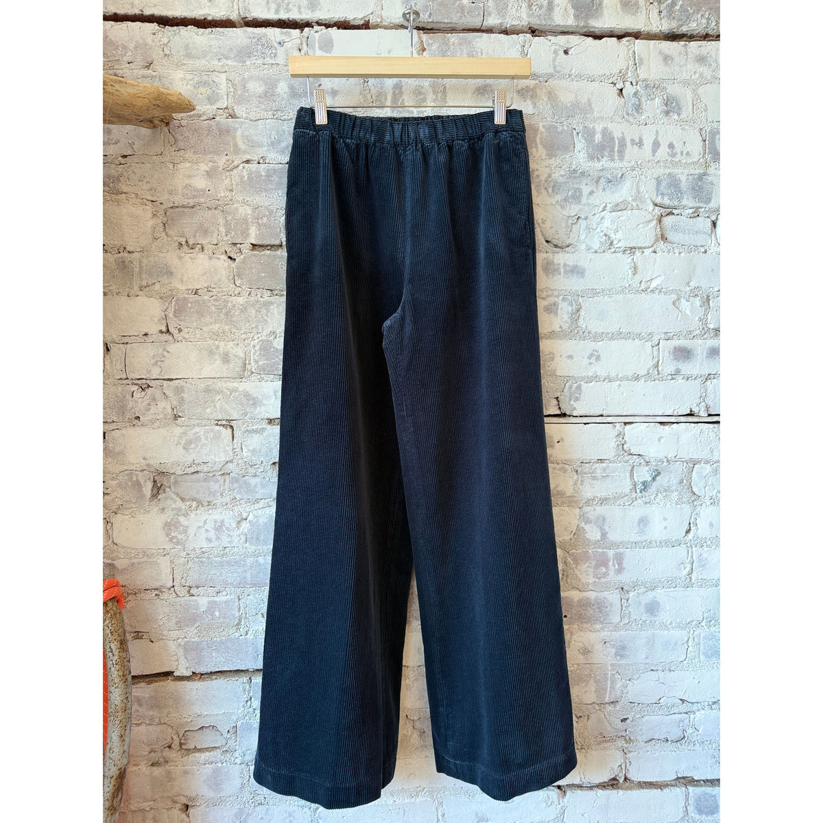 Aspesi Wide Corduroy Trousers - Navy Dark Slate Gray