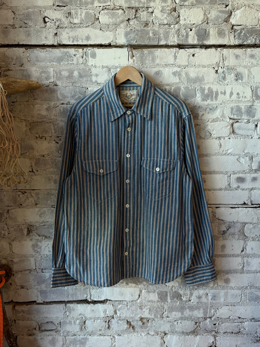 Bodie Acorn Pocket Shirt - Selvedge Stripe - DUNE + SALT