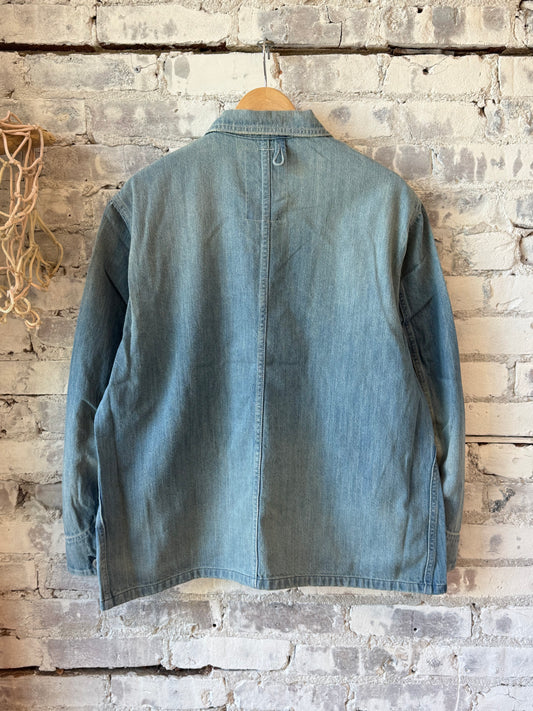 H-Unit 9oz Denim Coveralls (Used Wash) - Light Indigo Gray
