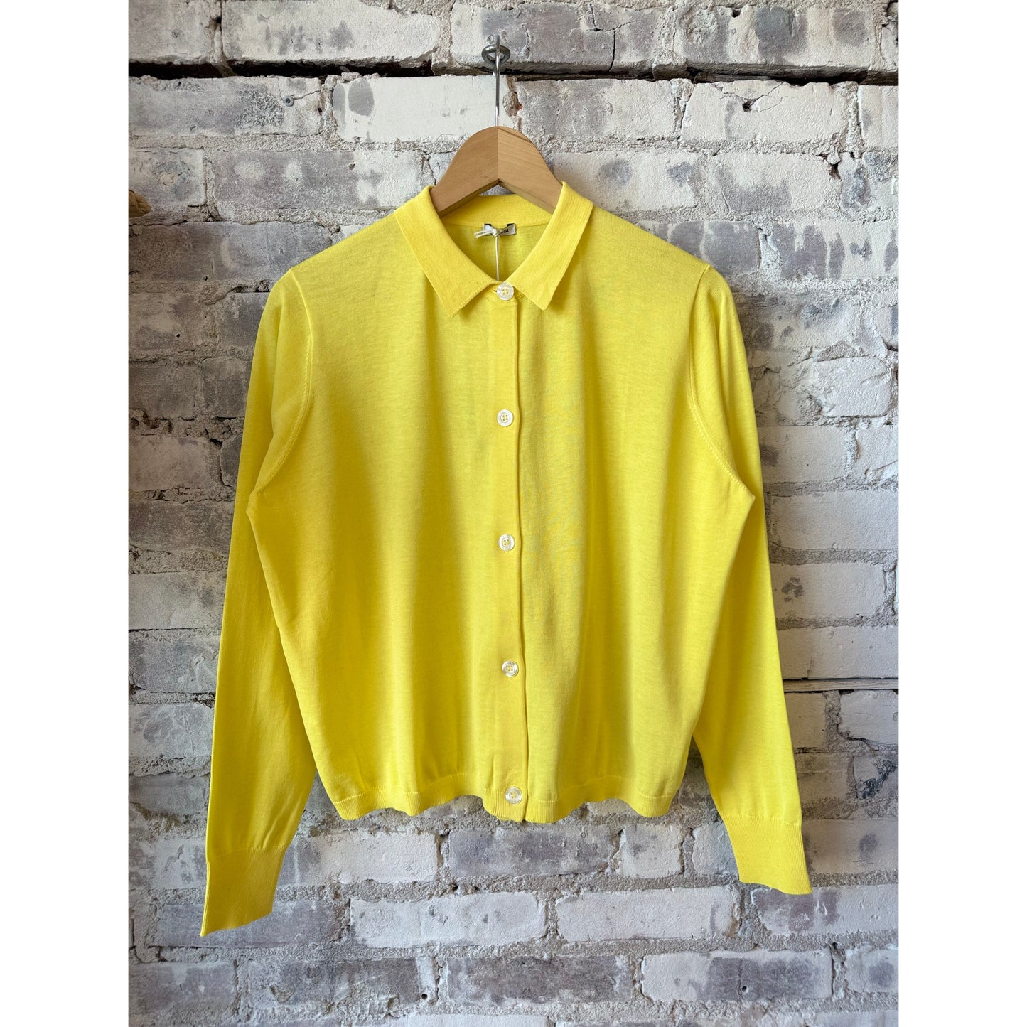 Cotton/Silk Linen Cardigan - Yellow - DUNE + SALT