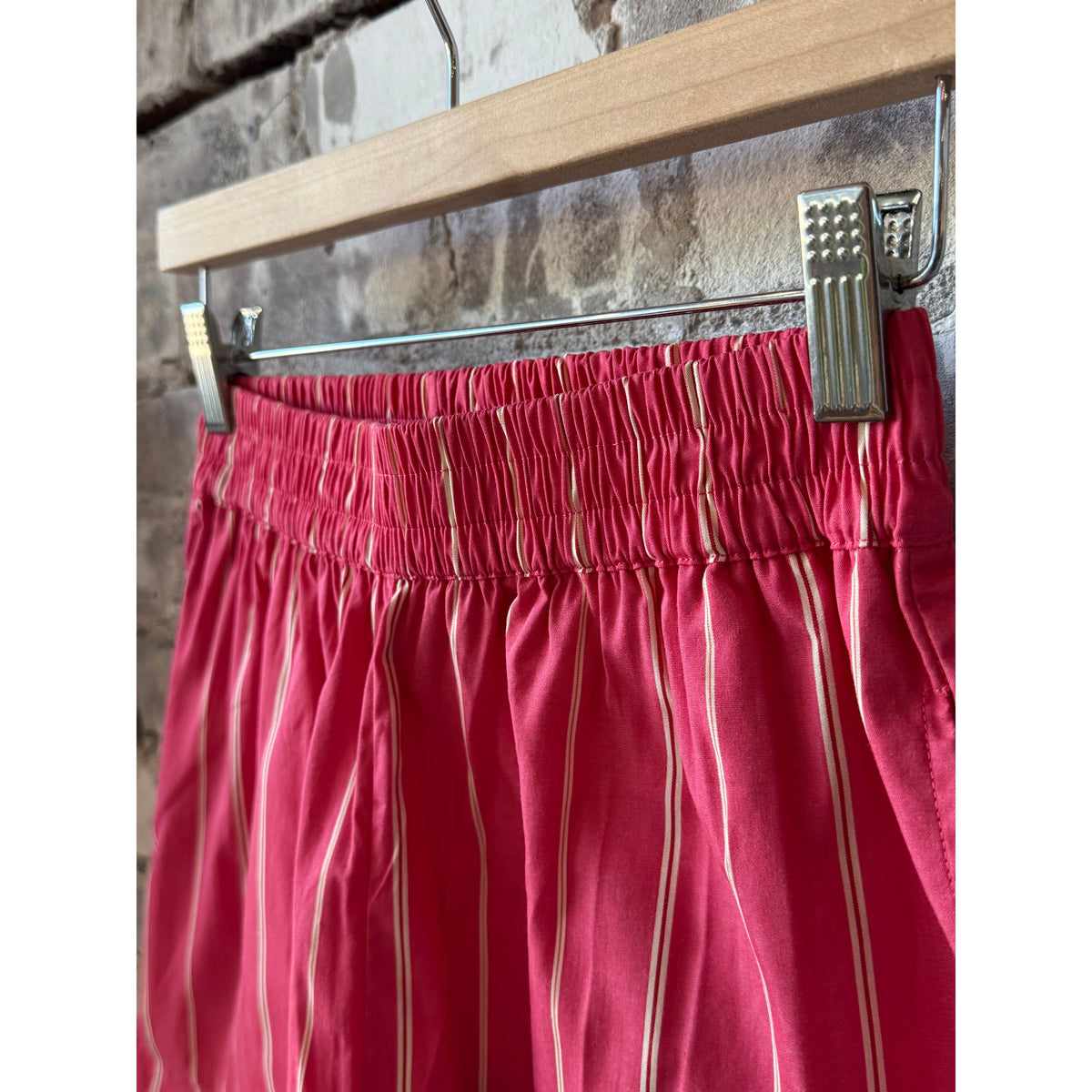 LMND Chiara Striped Shorts - Watermelon/Salsa/Orange/Natural Dark Red