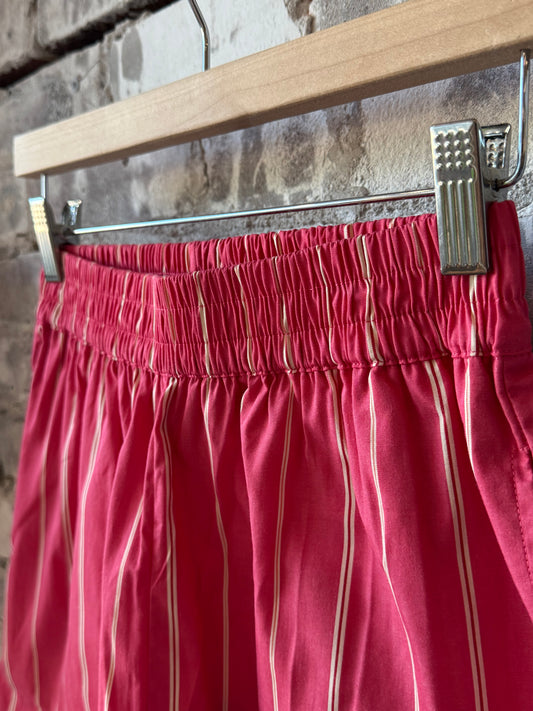 LMND Chiara Striped Shorts - Watermelon/Salsa/Orange/Natural Dark Red