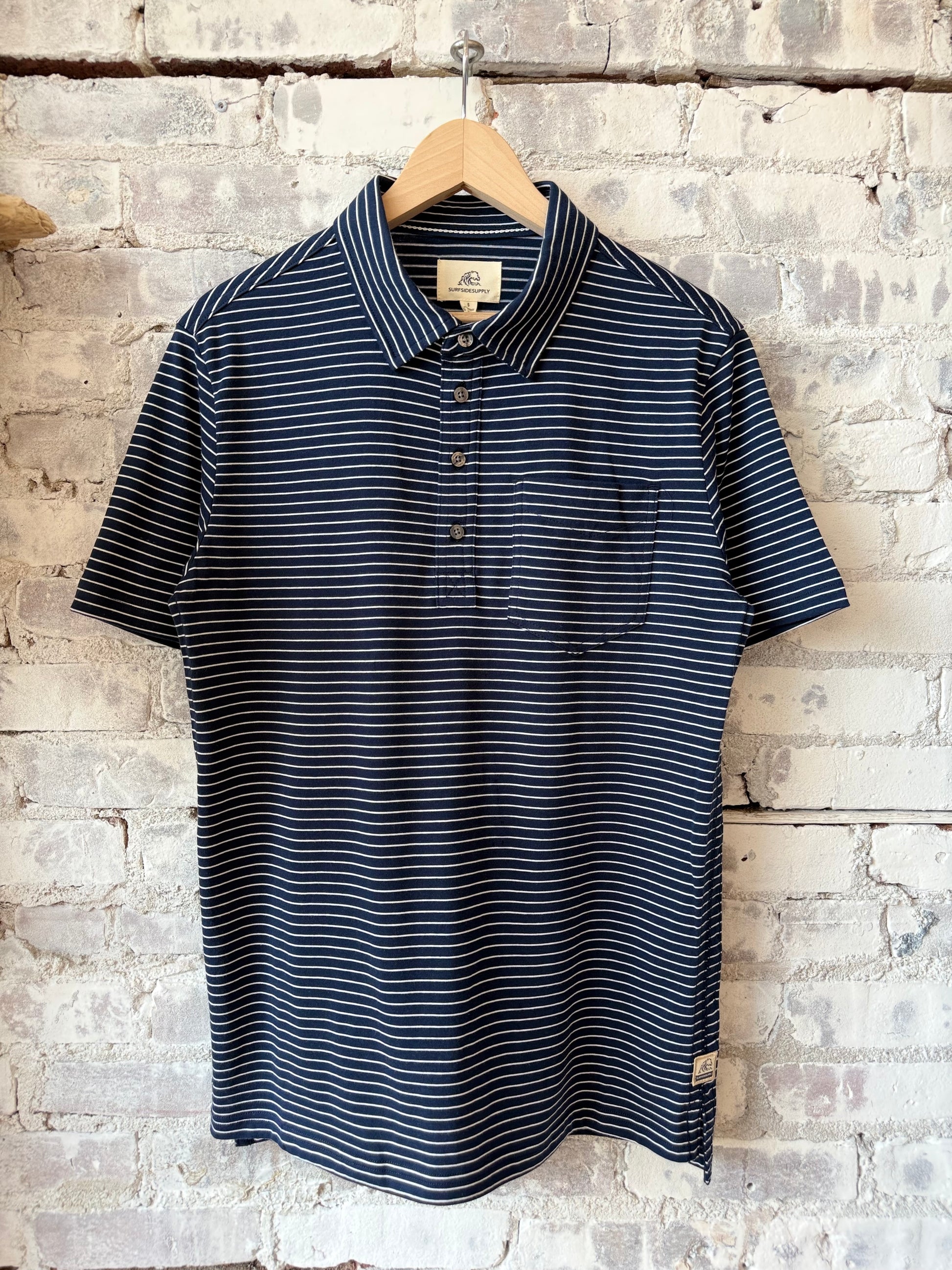 Michael Striped Polo - Navy/White - DUNE + SALT