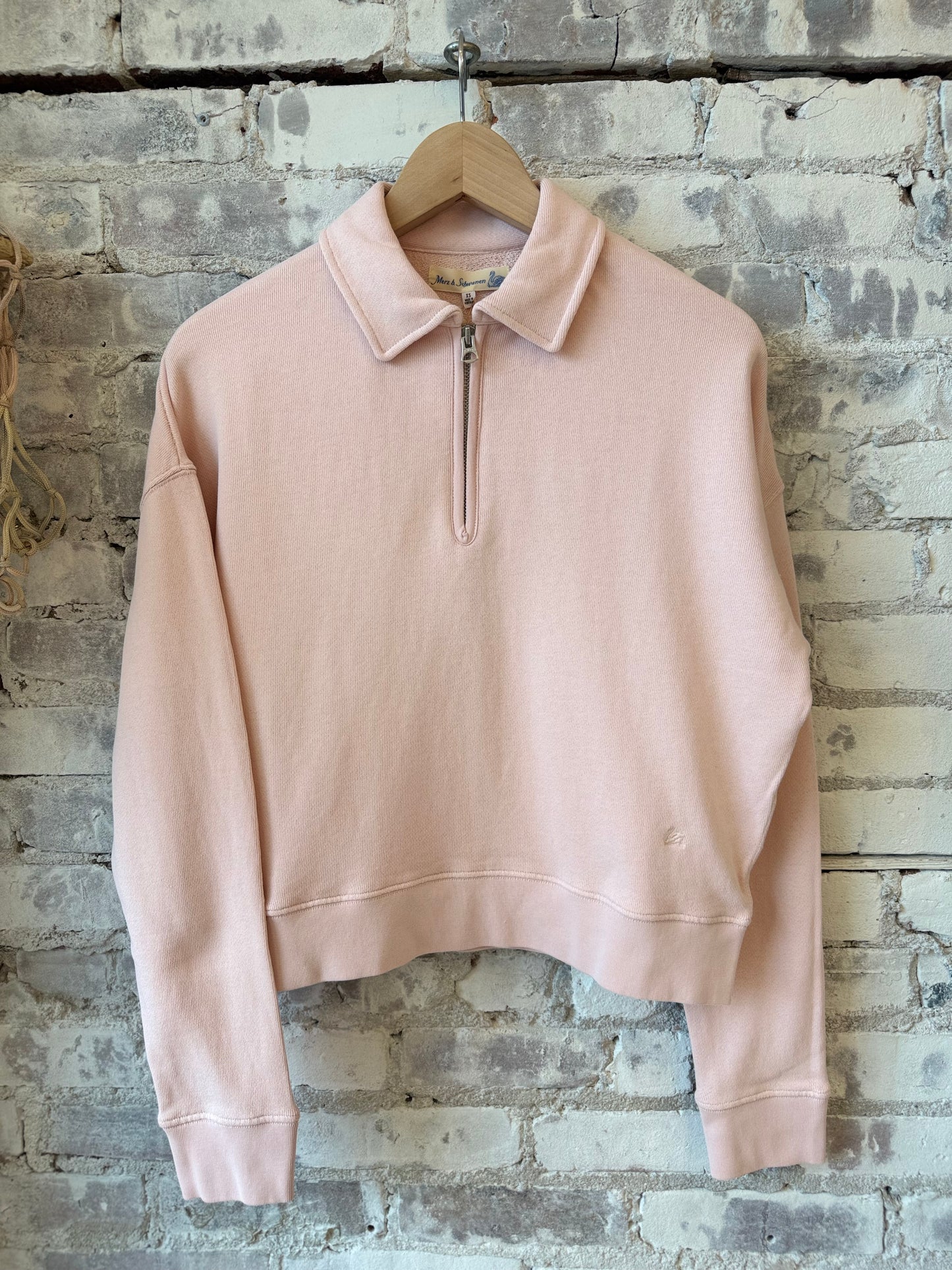 Cropped Retro Fleece Women's Half-Zip Sweatshirt - Shell - DUNE + SALT
