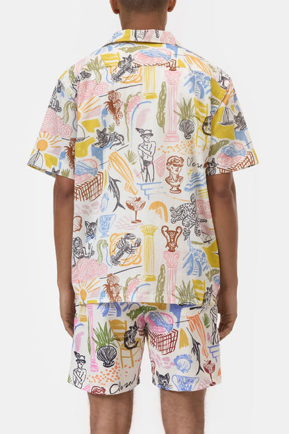Resort Shirt with Graphic Print - Multi Colour