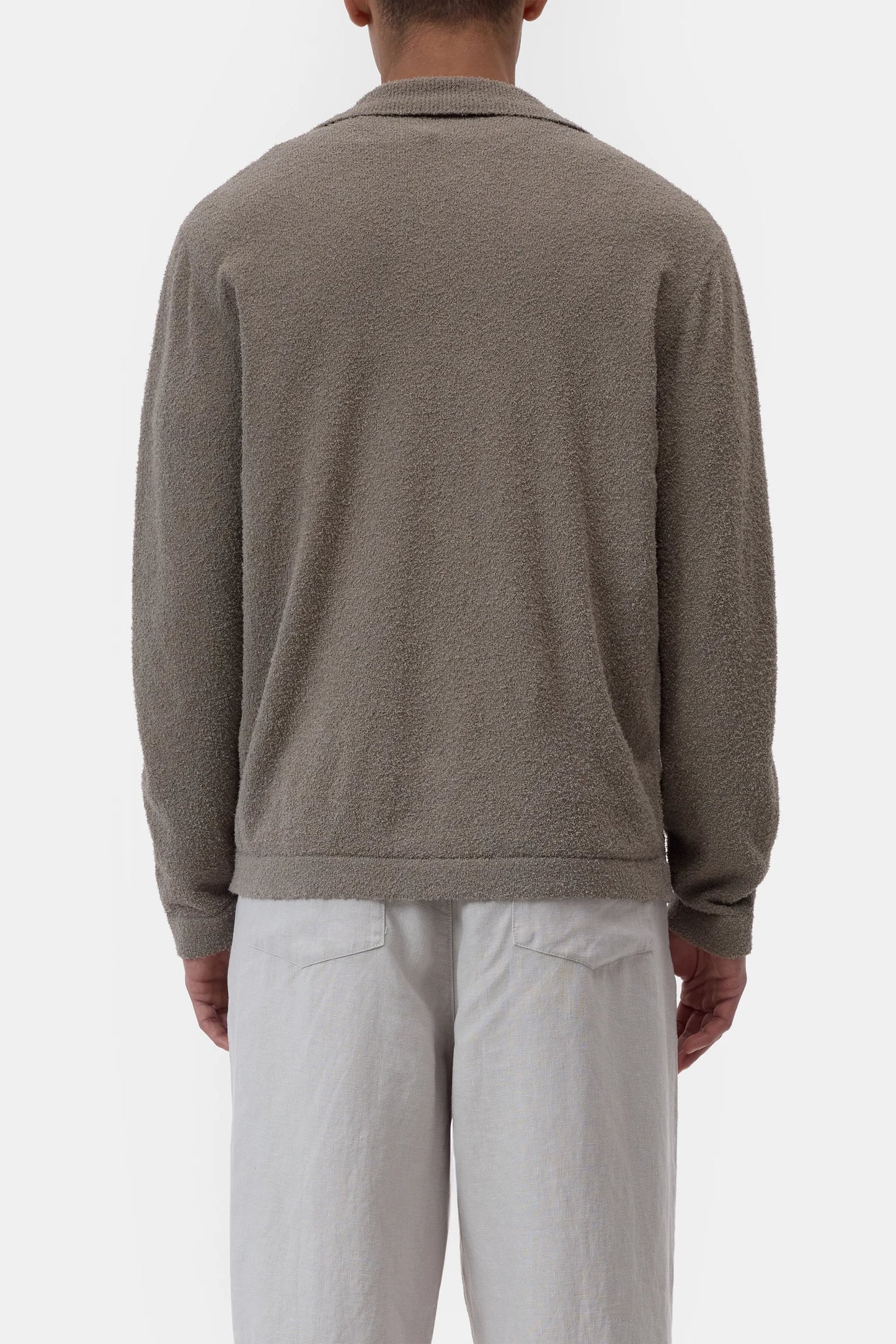 Organic Cotton Cardigan - Pebble Green
