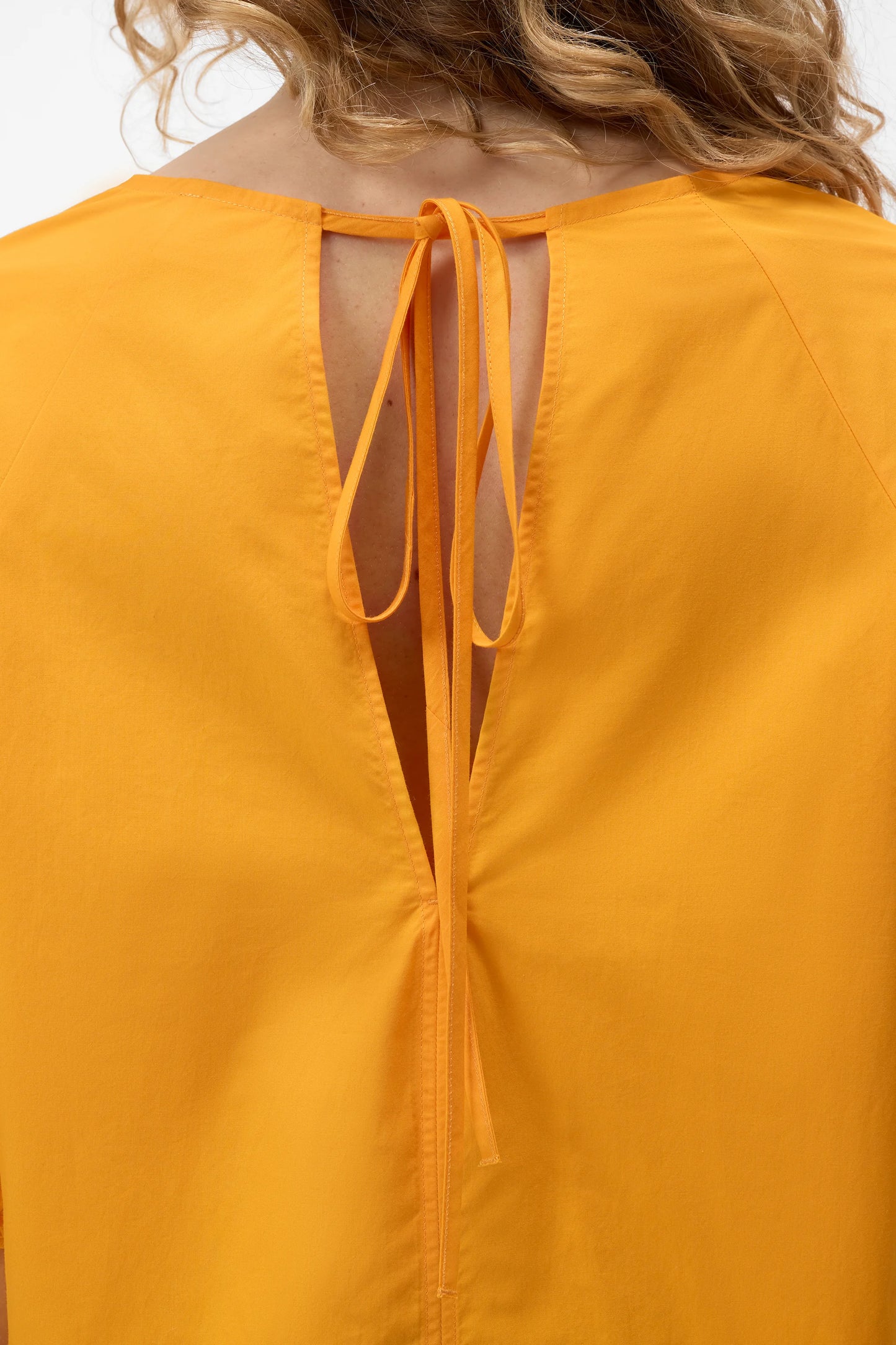Closed Women's V-Neck Poplin Blouse – Spice Orange Goldenrod