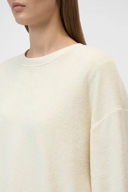 Closed Women's Relaxed Cotton Sweatshirt – Witherit Beige Antique White