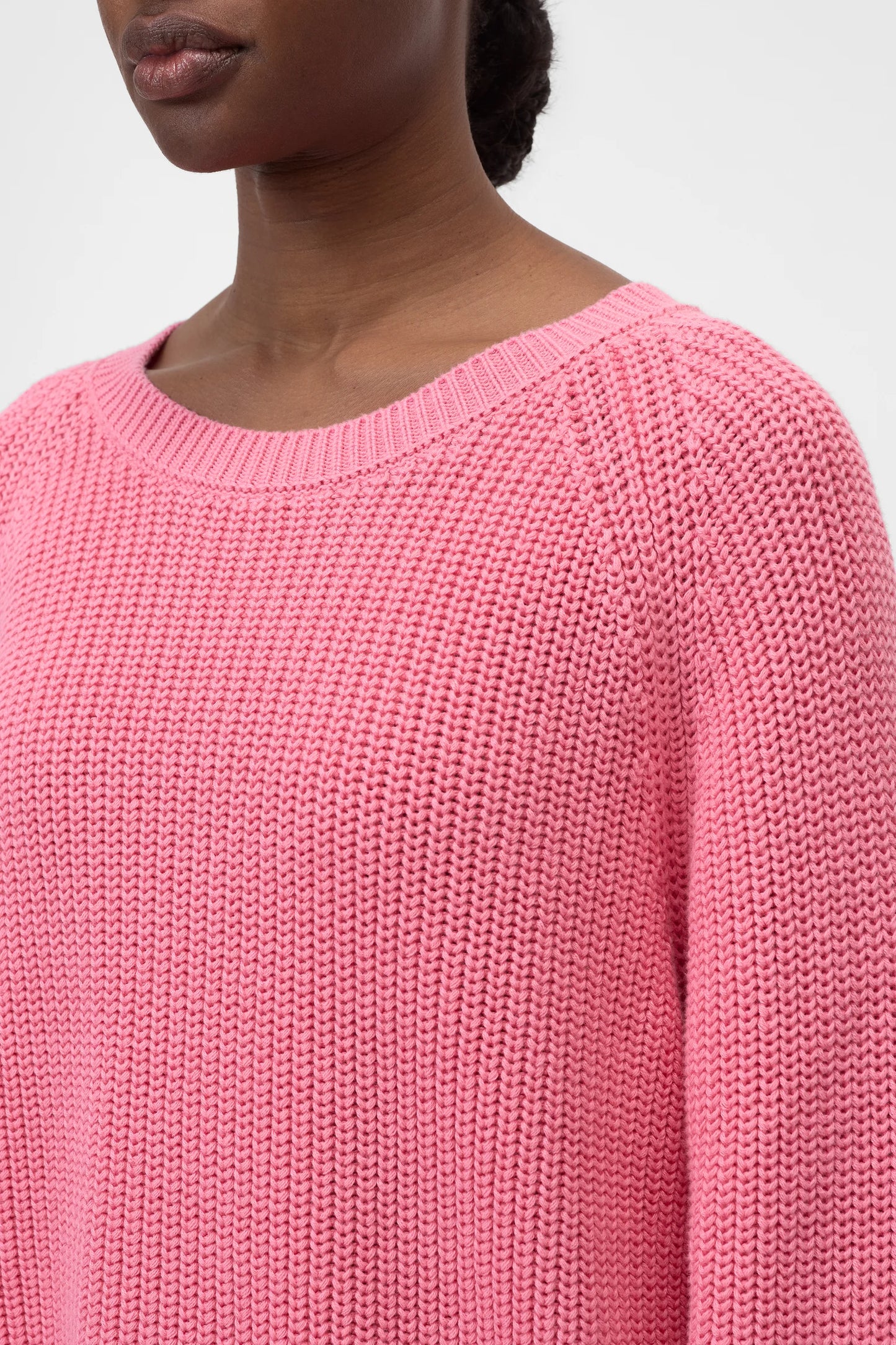 Closed Women's Crew Neck Cotton Knit – Peony Pink Pale Violet Red