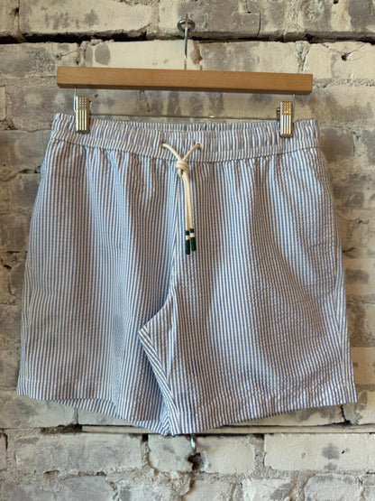 Seersucker Woven Swimshort - Indigo