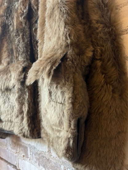 Utzon Juro Shearling Jacket - Army Dark Slate Gray