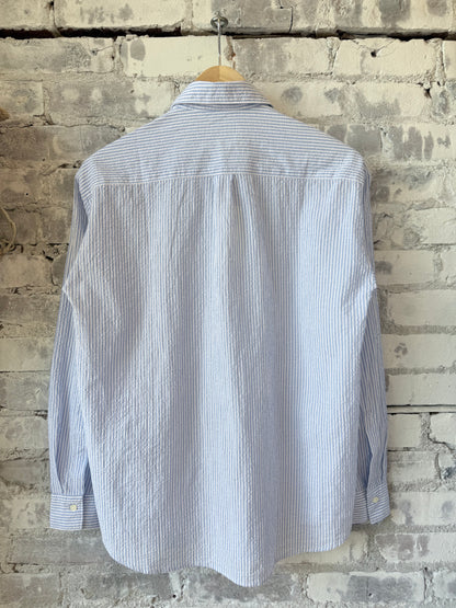 Hartford Women's Charlot Woven Shirt - White/Blue Dark Gray