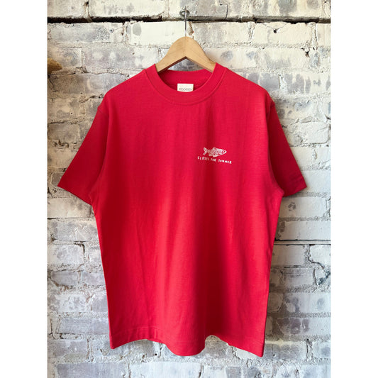 "Closed For Summer" Fish T-Shirt - Laser Red - DUNE + SALT