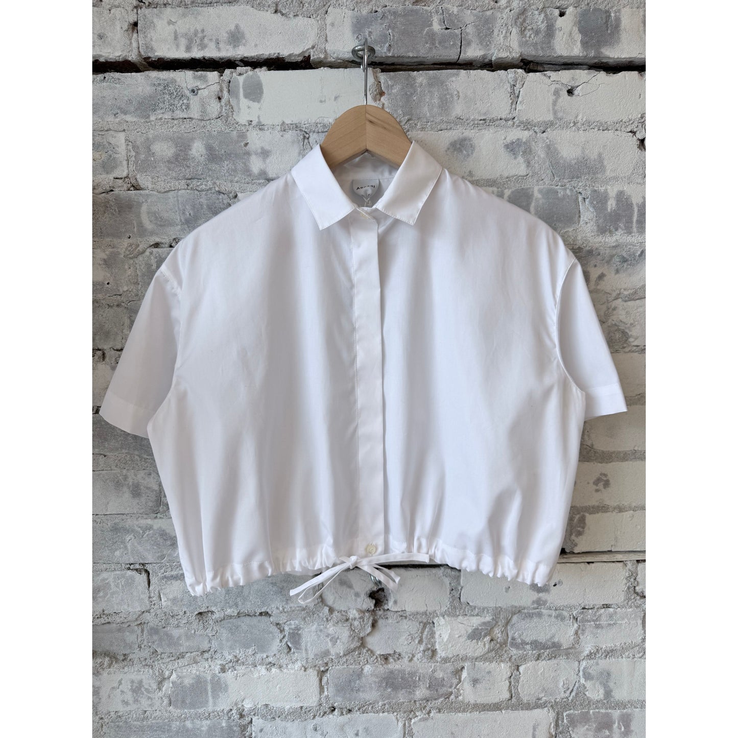 Cropped Cotton Poplin Shirt - White - DUNE + SALT