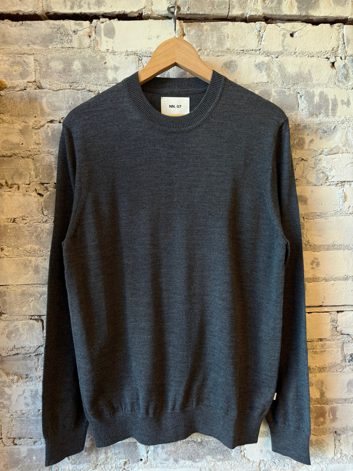 NN07 Ted Lightweight Sweater - Dark Grey Melange Dark Slate Gray
