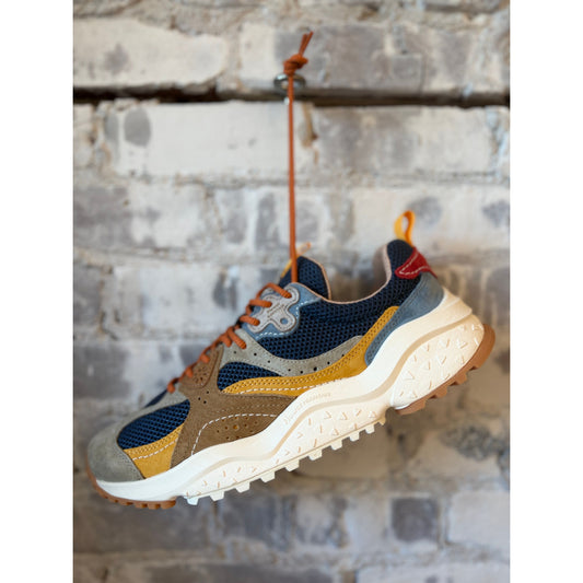 Flower Mountain Wave Man Sneaker – Beige/Navy/Ocher Gray