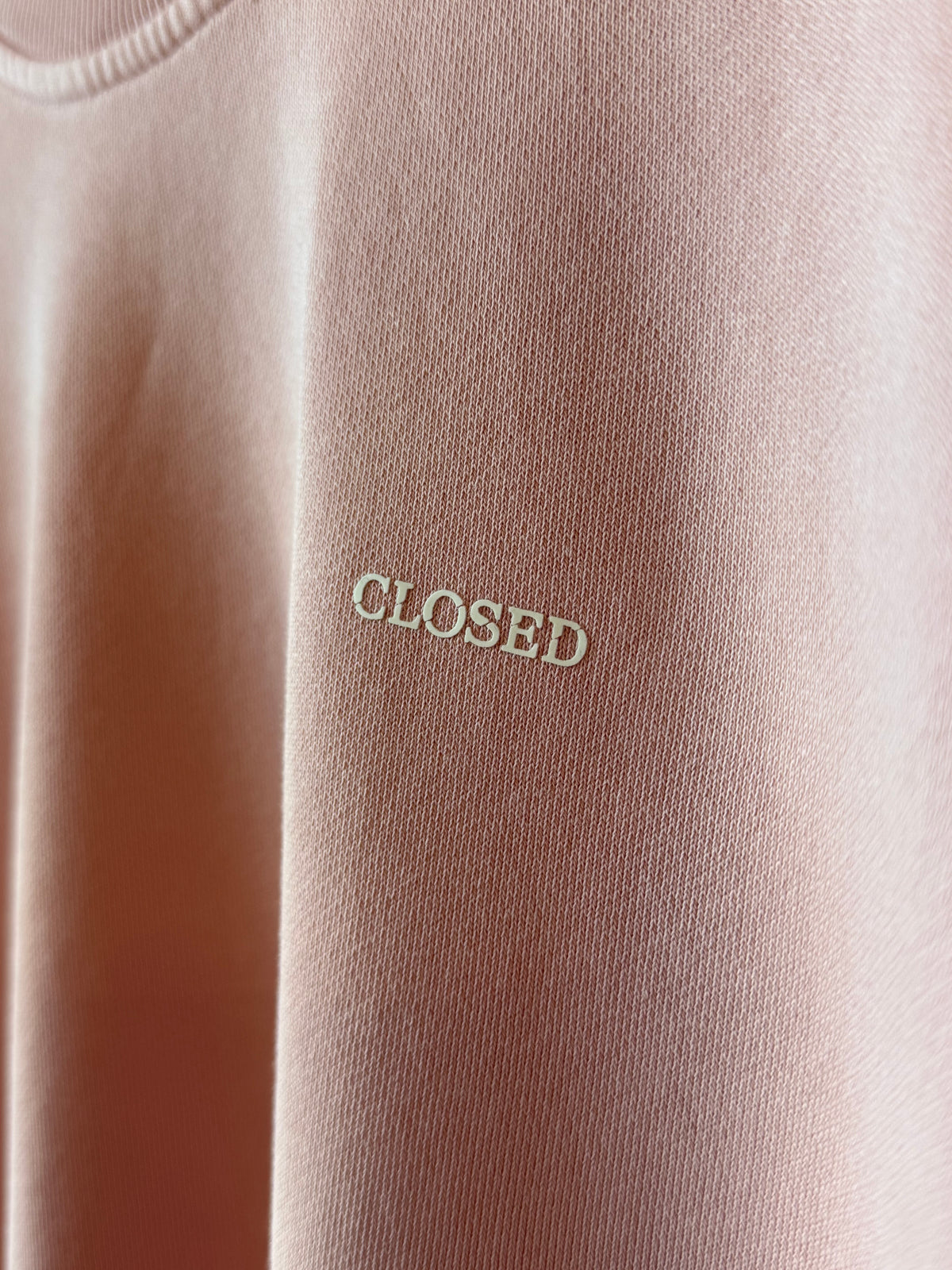 Closed Women's Organic Cotton Sweatshirt - Powder Pink Light Gray