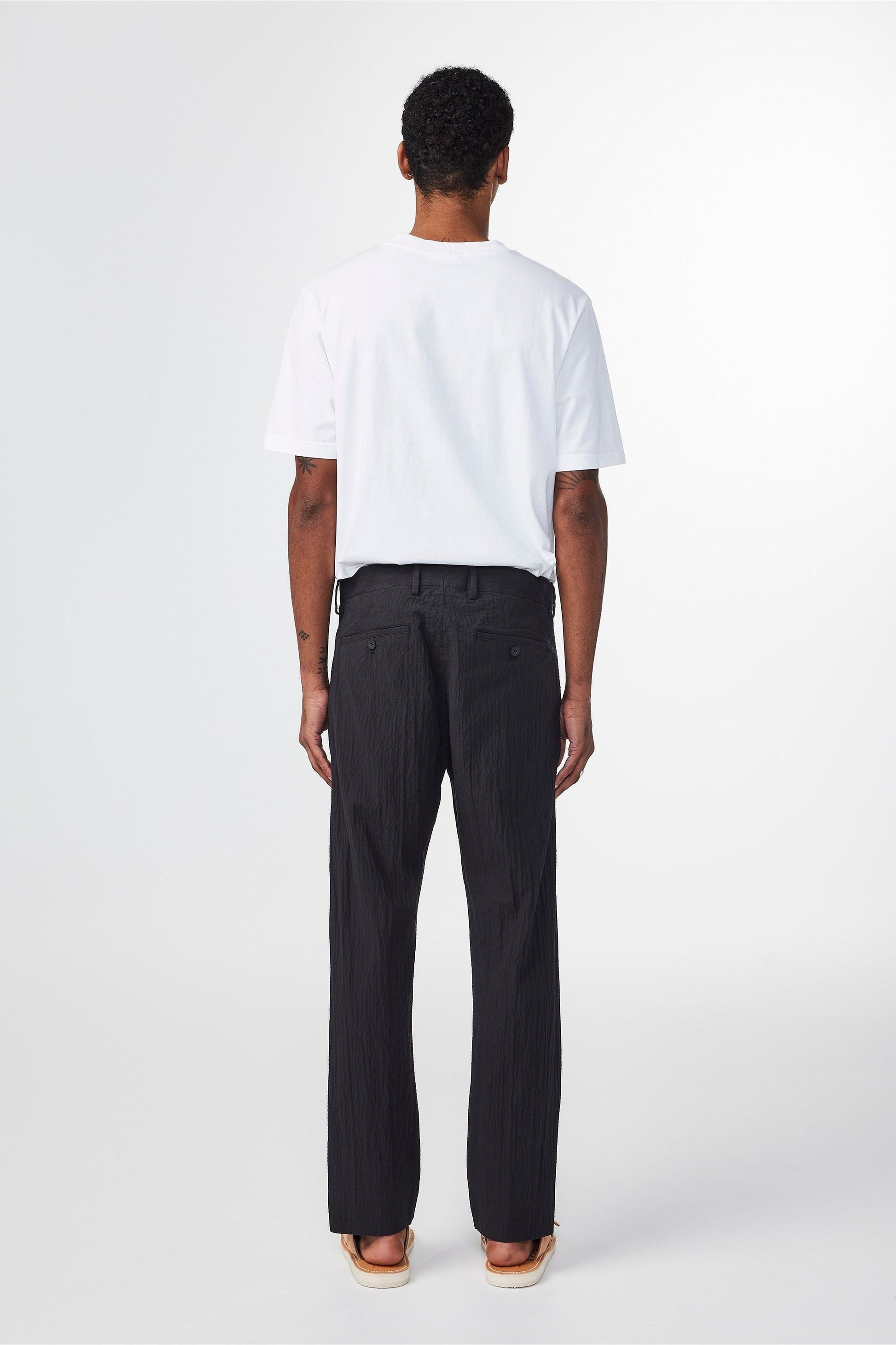 Bill Seersucker Trouser - Black - DUNE + SALT