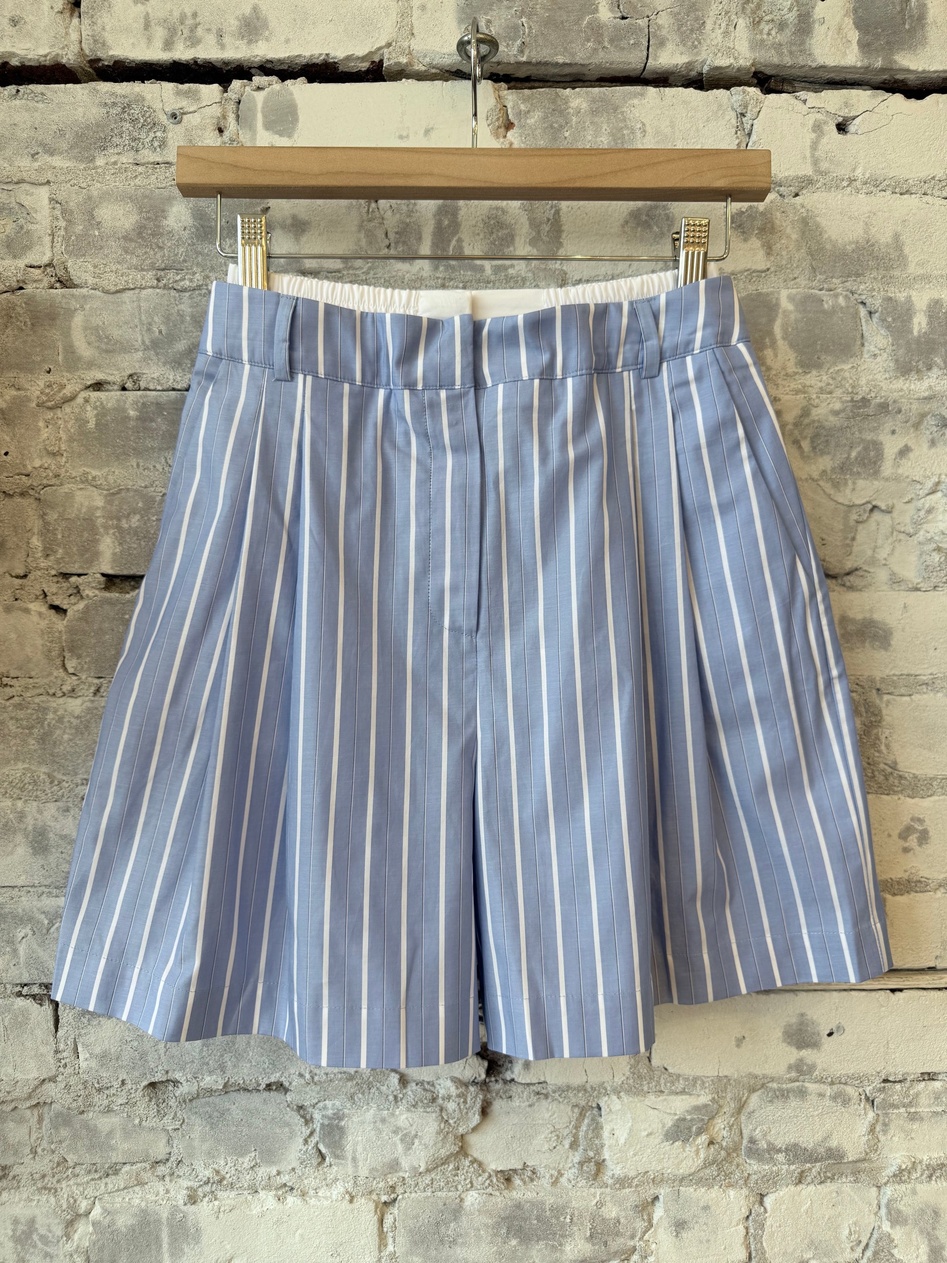 Soulmate Twill Shorts - Blue White Stripe - DUNE + SALT