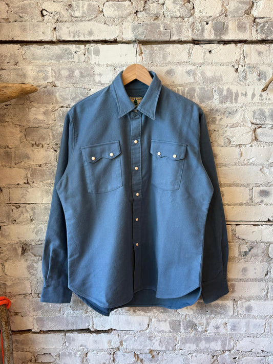 Wythe Moleskin Snap Shirt - River Blue Gray