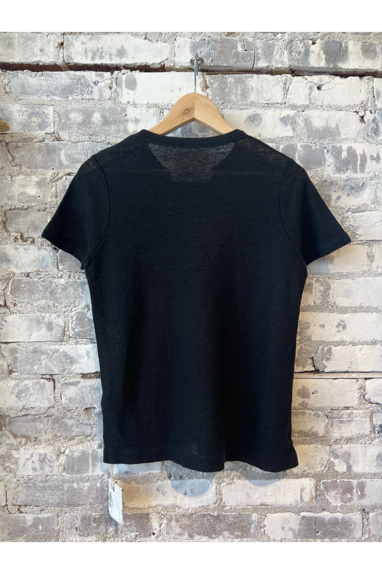 Hemp Seed Stitch SS Crew - Black - DUNE + SALT