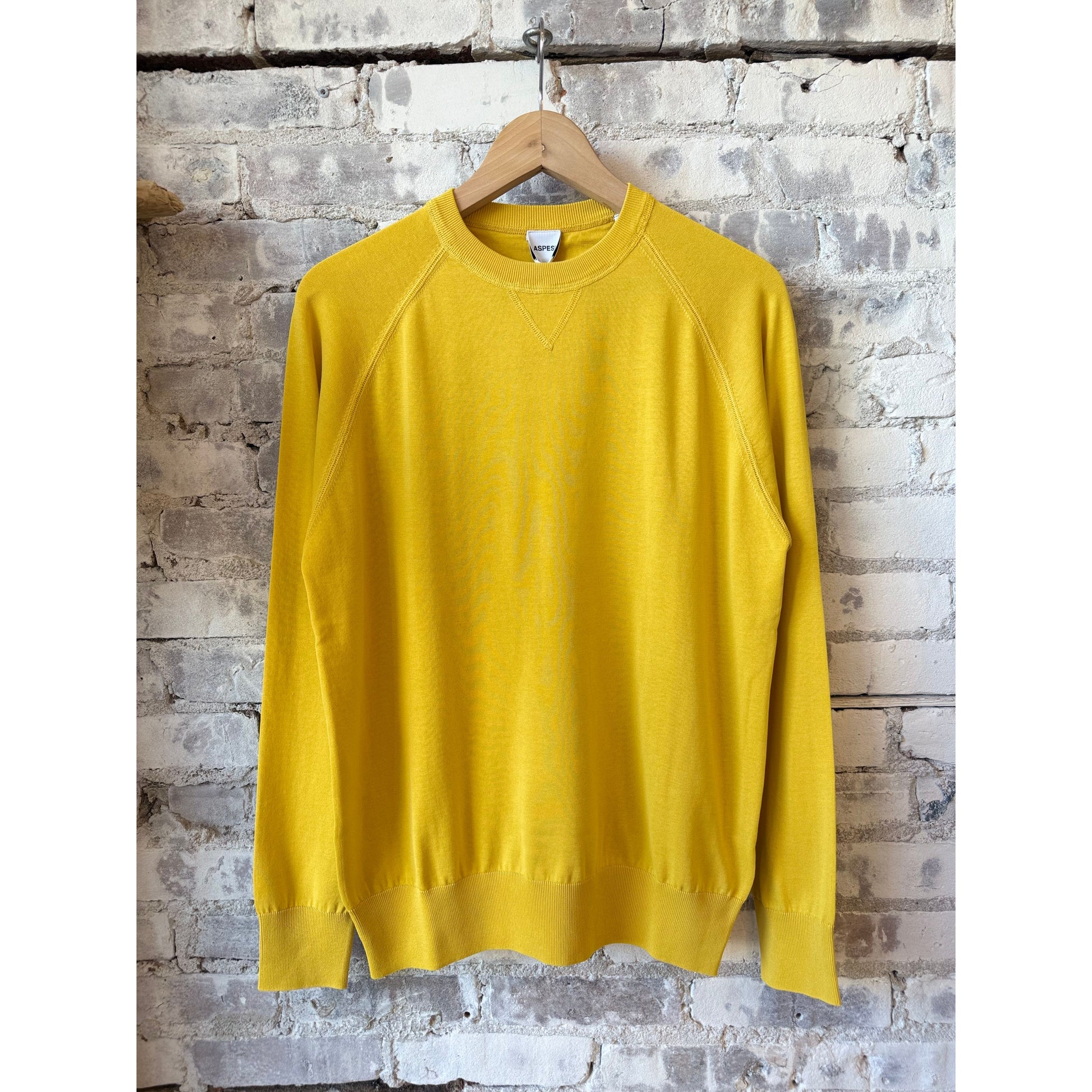 Cotton Crewneck Sweater - Yellow - DUNE + SALT