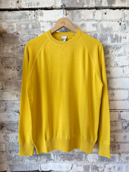 Cotton Crewneck Sweater - Yellow - DUNE + SALT