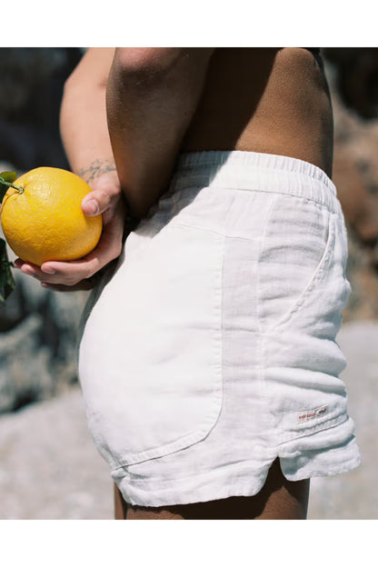Women's Safari Linen Short - Natural - DUNE + SALT