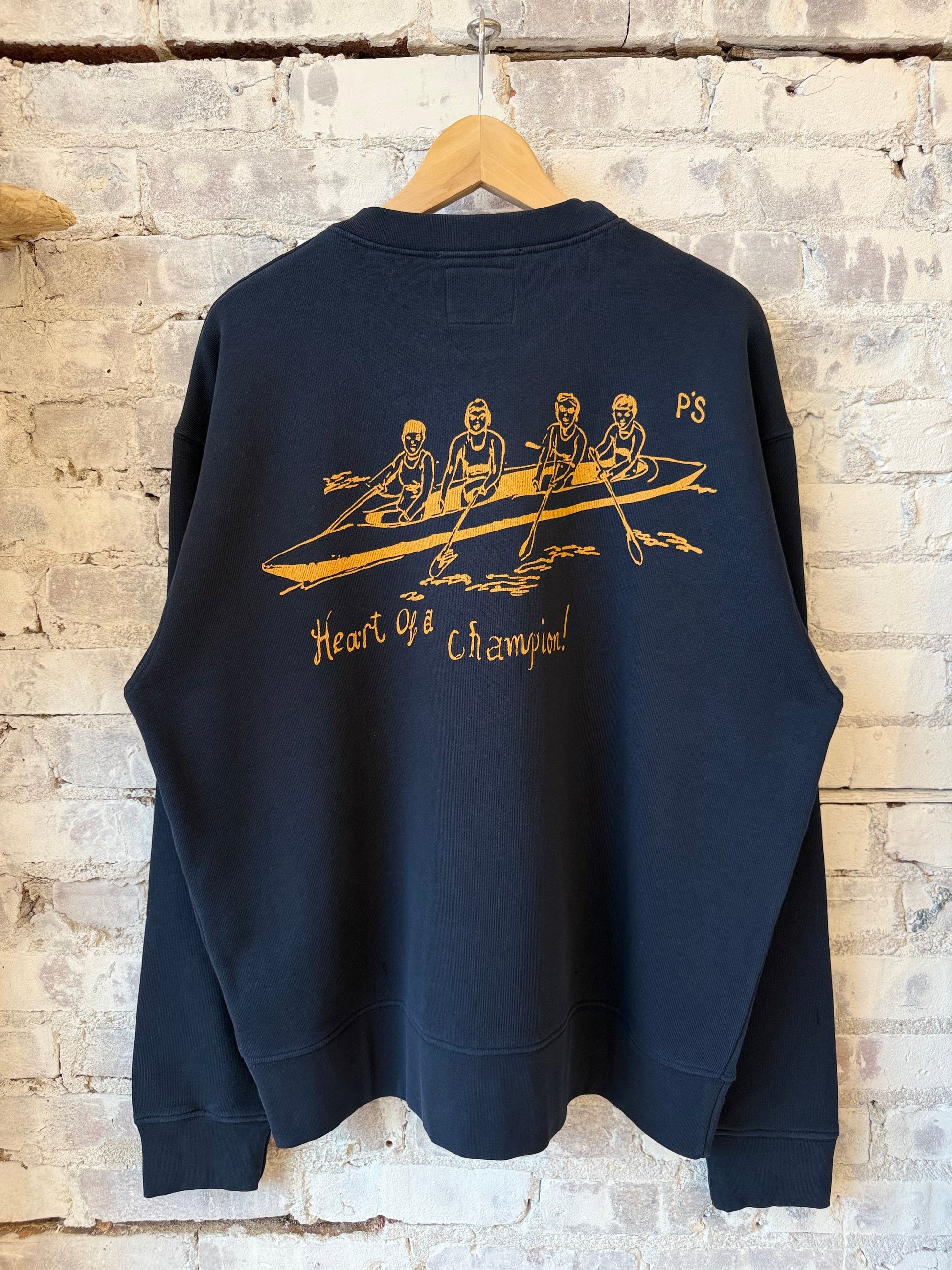P's Crew Embroidered Champion Sweater - Navy - DUNE + SALT