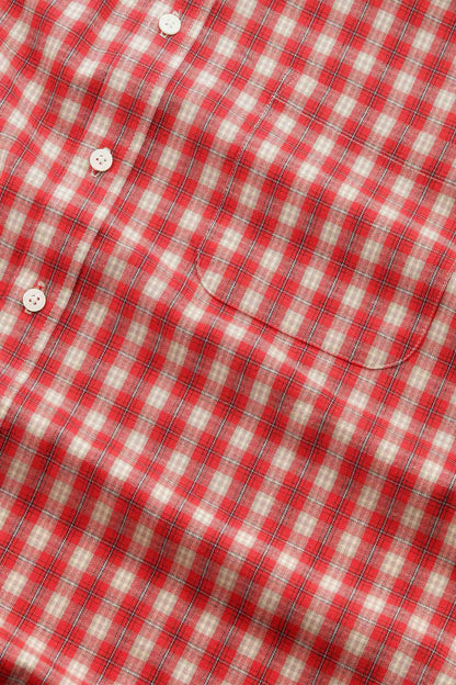 NN07 Deon Flannel Shirt - Fireburst Maroon