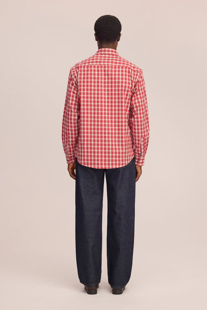 NN07 Deon Flannel Shirt - Fireburst Light Coral