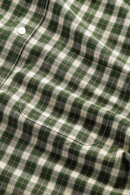 NN07 Deon Flannel Shirt - Eden Green Dark Slate Gray