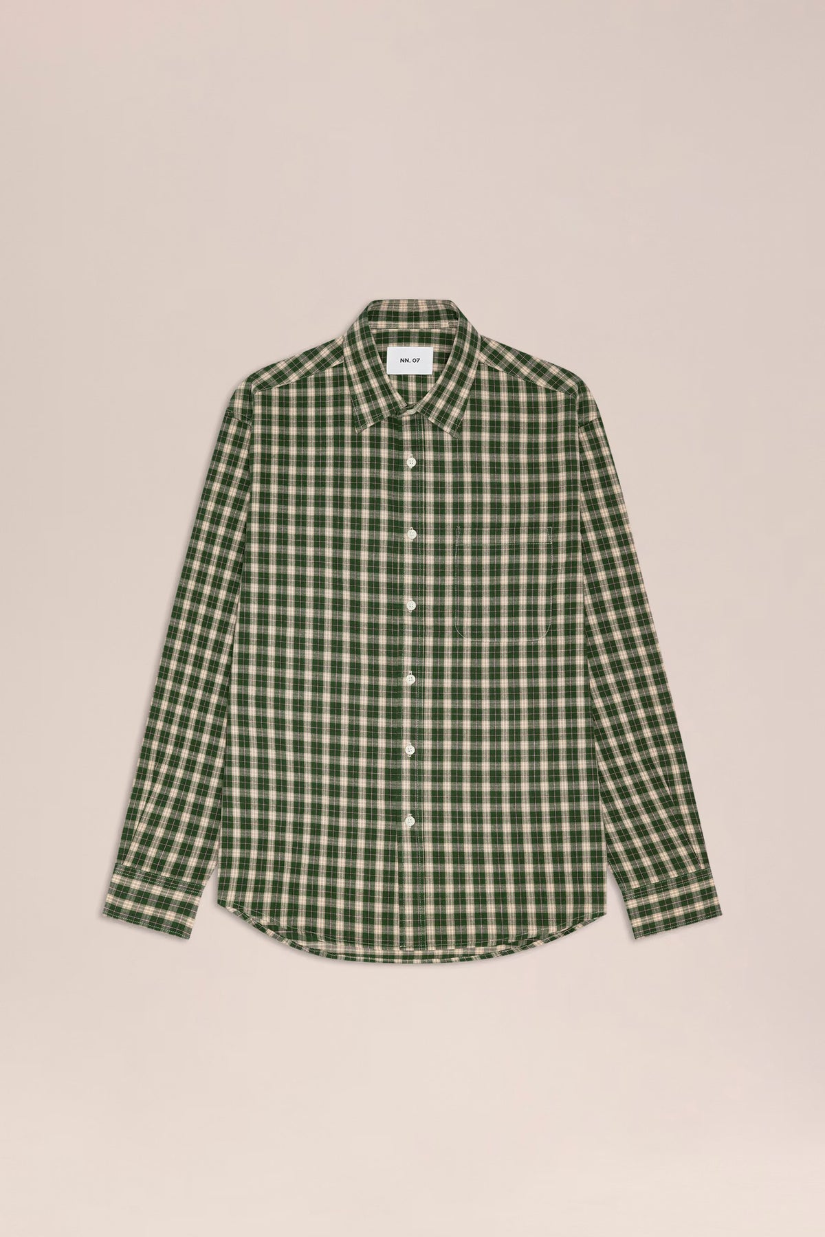 NN07 Deon Flannel Shirt - Eden Green Dim Gray