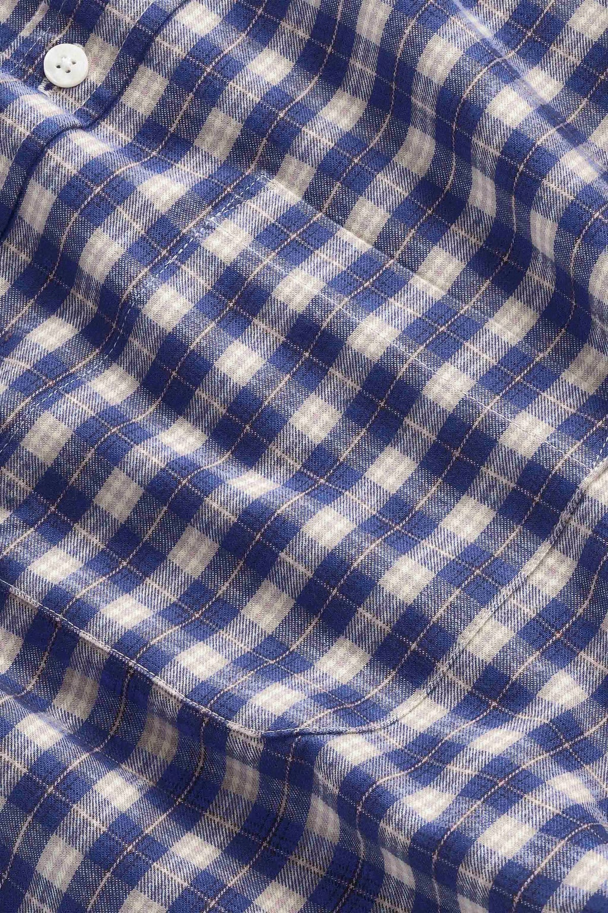 NN07 Deon Flannel Shirt - Cobolt Check Dim Gray
