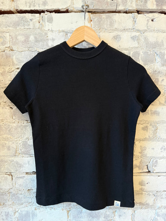 Merz b. Schwanen Supple Authentic Jersey Cotton Women's T-Shirt - Deep Black Black