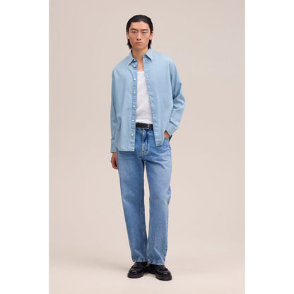 Colby Denim Shirt - Bleach Indigo - DUNE + SALT