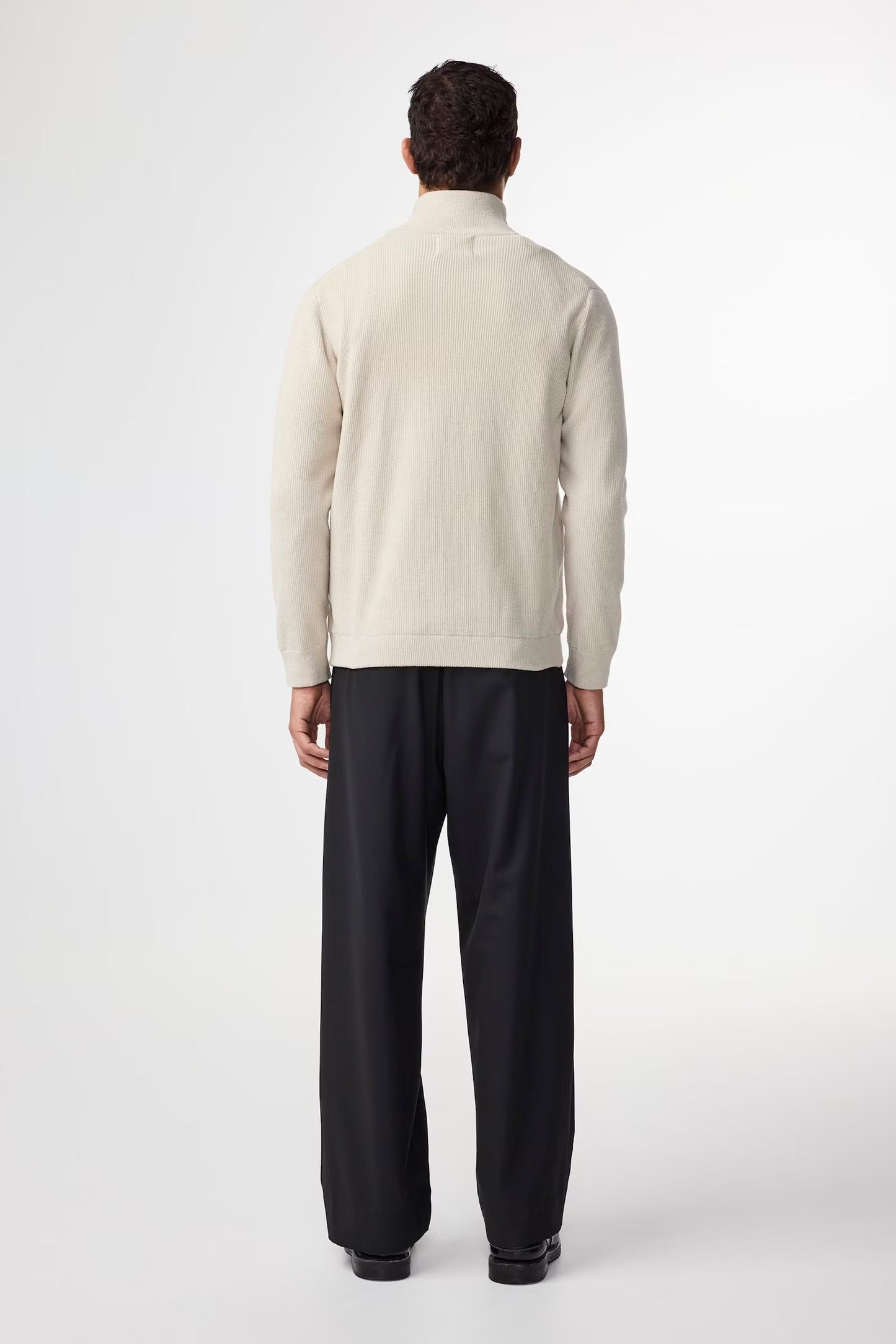 Danny Full Zip Sweater - Ecru - DUNE + SALT