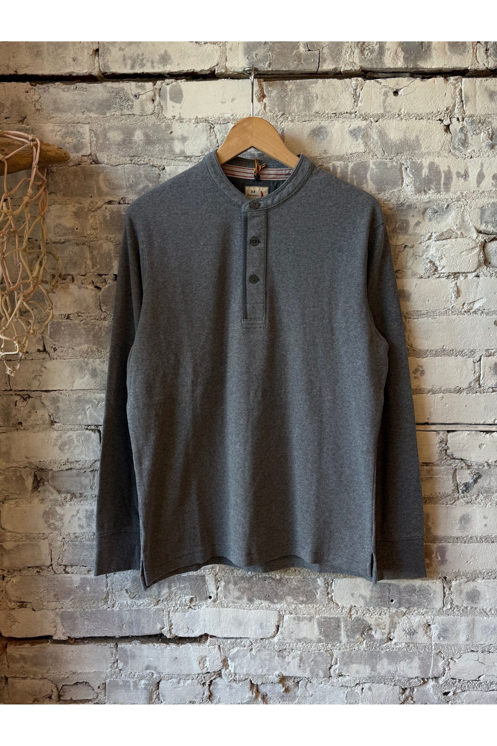 French Rib Henley - Grey Heather - DUNE + SALT