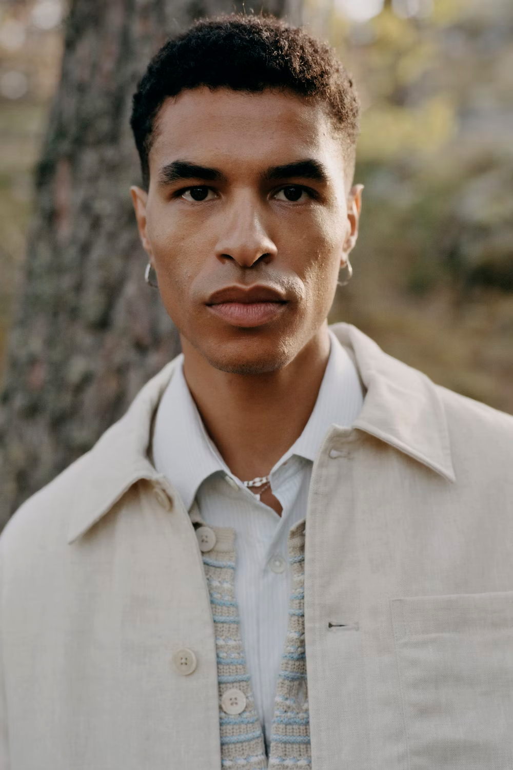 Jackie Polo Cardigan - White Pepper - DUNE + SALT