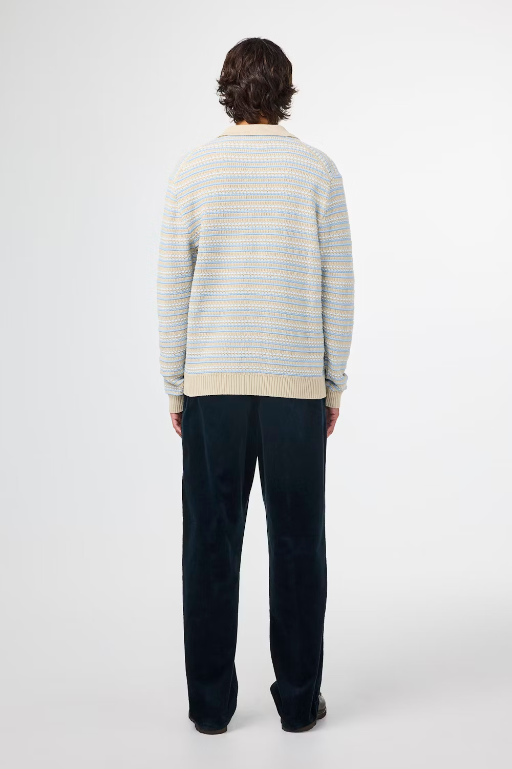 Jackie Polo Cardigan - White Pepper - DUNE + SALT