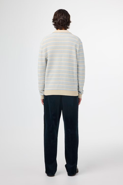 Jackie Polo Cardigan - White Pepper - DUNE + SALT