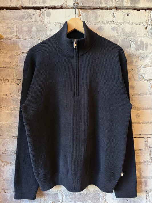 NN07 Danny Half Zip Sweater - Navy Blue Dark Slate Gray