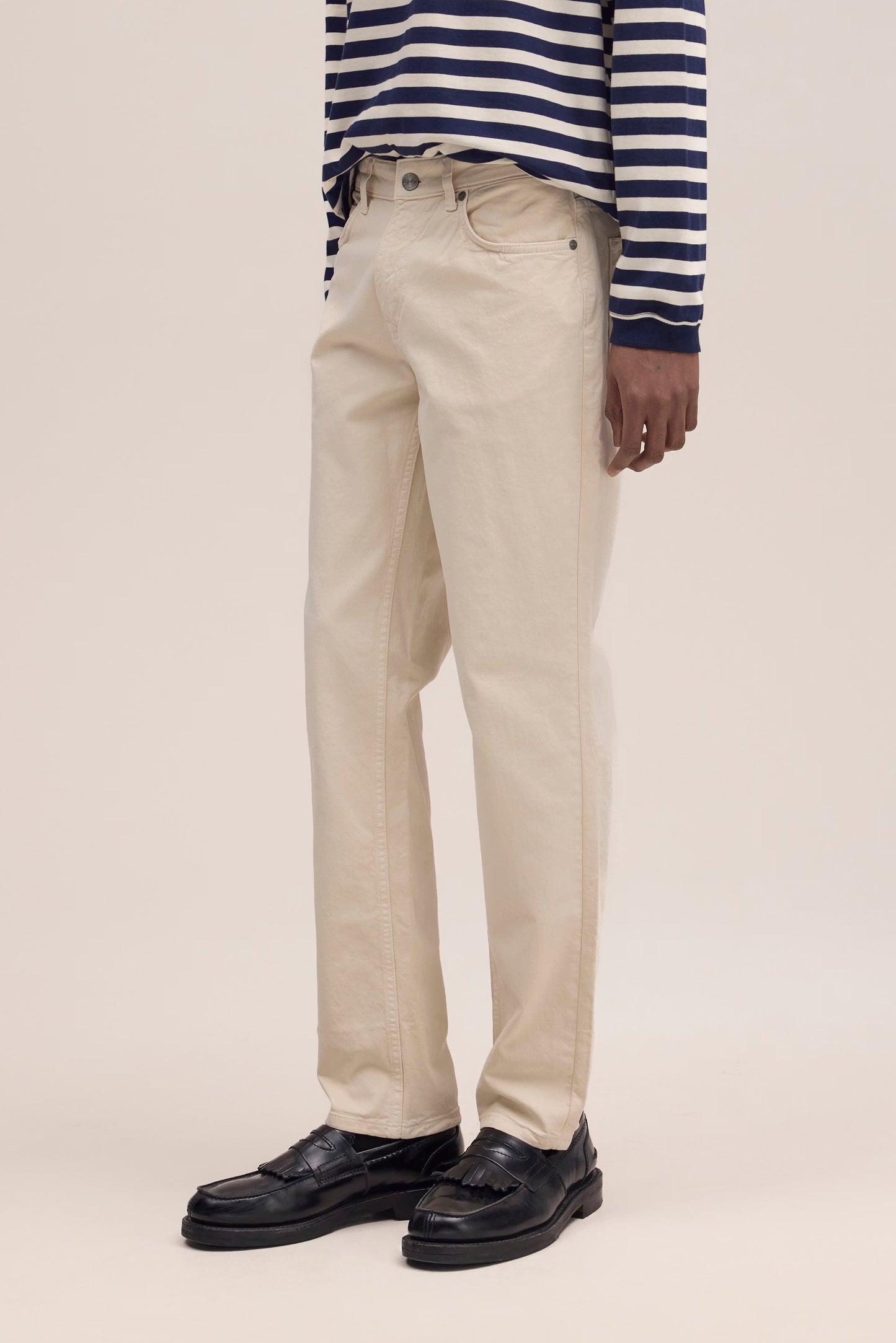 Tony Classic Slim Fit Pant - Ivory - DUNE + SALT