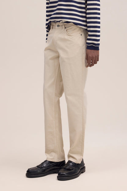 Tony Classic Slim Fit Pant - Ivory - DUNE + SALT