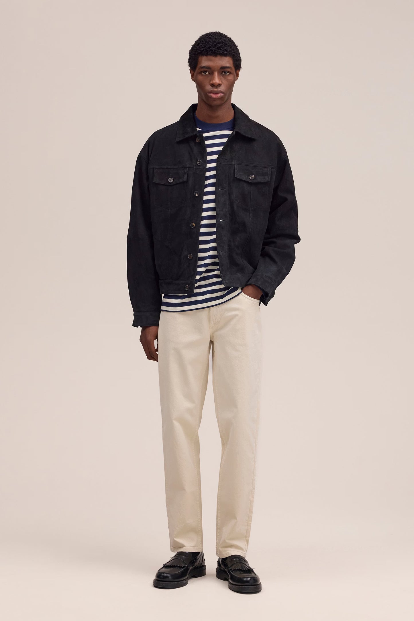 Tony Classic Slim Fit Pant - Ivory - DUNE + SALT